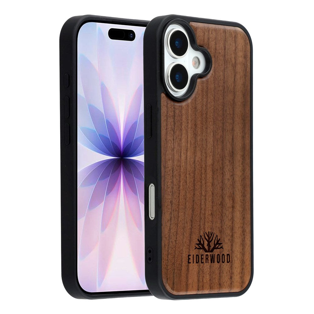 EIDERWOOD iPhone 17 Magnetisk Tredeksel - MagSafe Kompatibel - Valnøtttre
