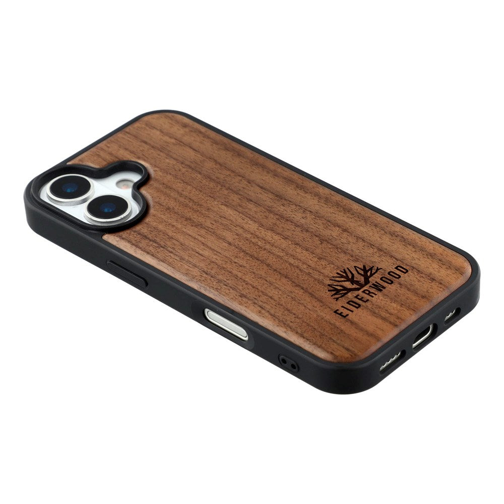 EIDERWOOD iPhone 17 Magnetisk Tredeksel - MagSafe Kompatibel - Valnøtttre