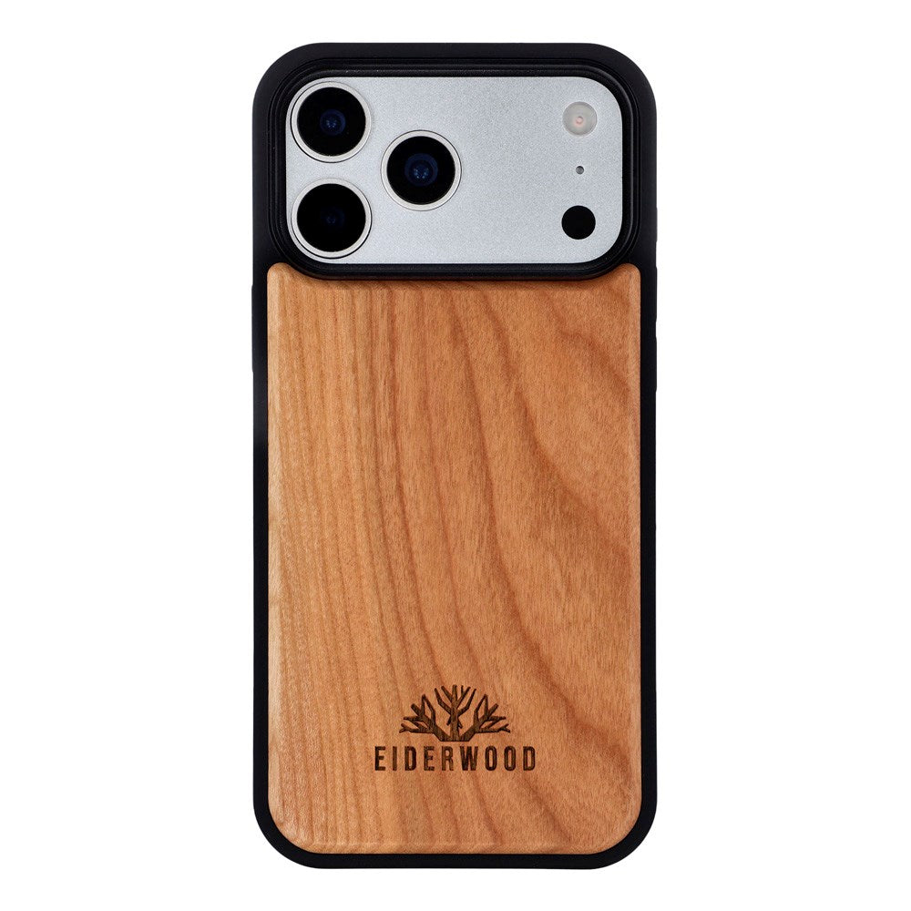 EIDERWOOD iPhone 17 Pro Max Magnetisk Tredeksel - MagSafe Kompatibel - Kirsebærtre