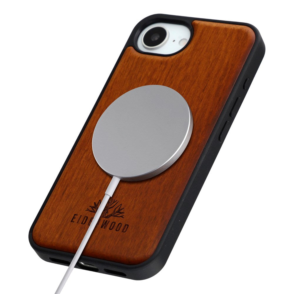 EIDERWOOD iPhone 17e / 16e Magnetisk Tredeksel - MagSafe Kompatibel - Palisander