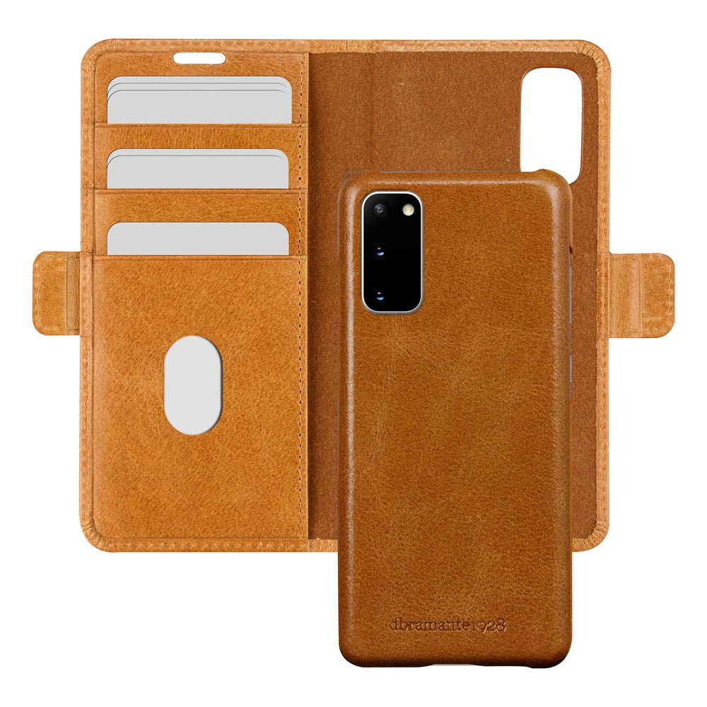 Samsung Galaxy S20 dbramante1928 Lynge 2-i-1 Ekte Skinn Flip Deksel - Tan