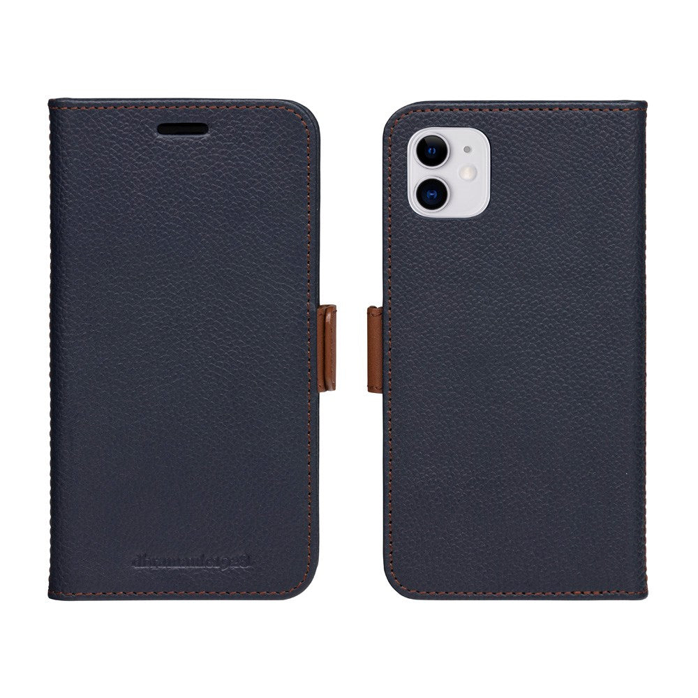 iPhone 11 dbramante1928 Lynge 2-i-1 Ekte Skinn Flip Deksel - Pebbled Blue