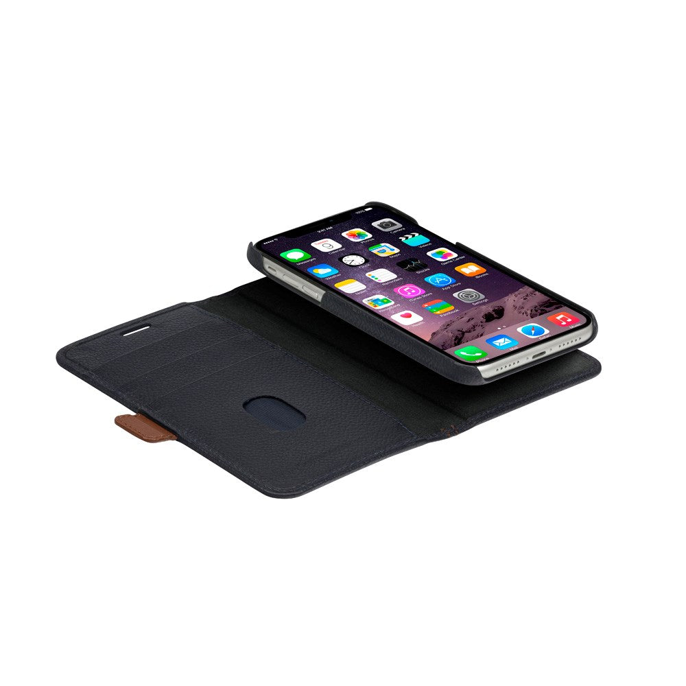 iPhone 11 dbramante1928 Lynge 2-i-1 Ekte Skinn Flip Deksel - Pebbled Blue