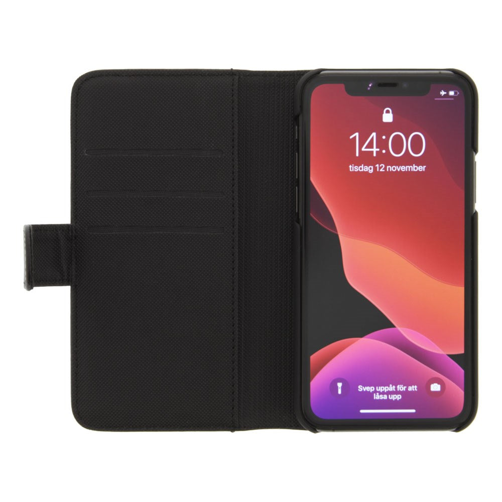 iPhone 12 Pro Max Deltaco 2-i-1 Kunstskinn Flip Deksel - Svart
