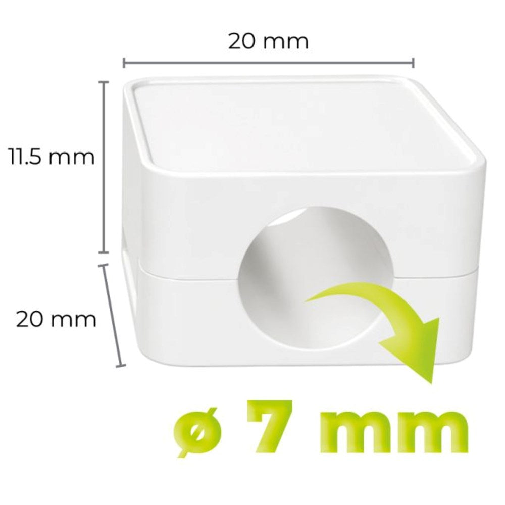 Mobile Origin Magnetisk Kabelholder - 6 stk. - Hvit