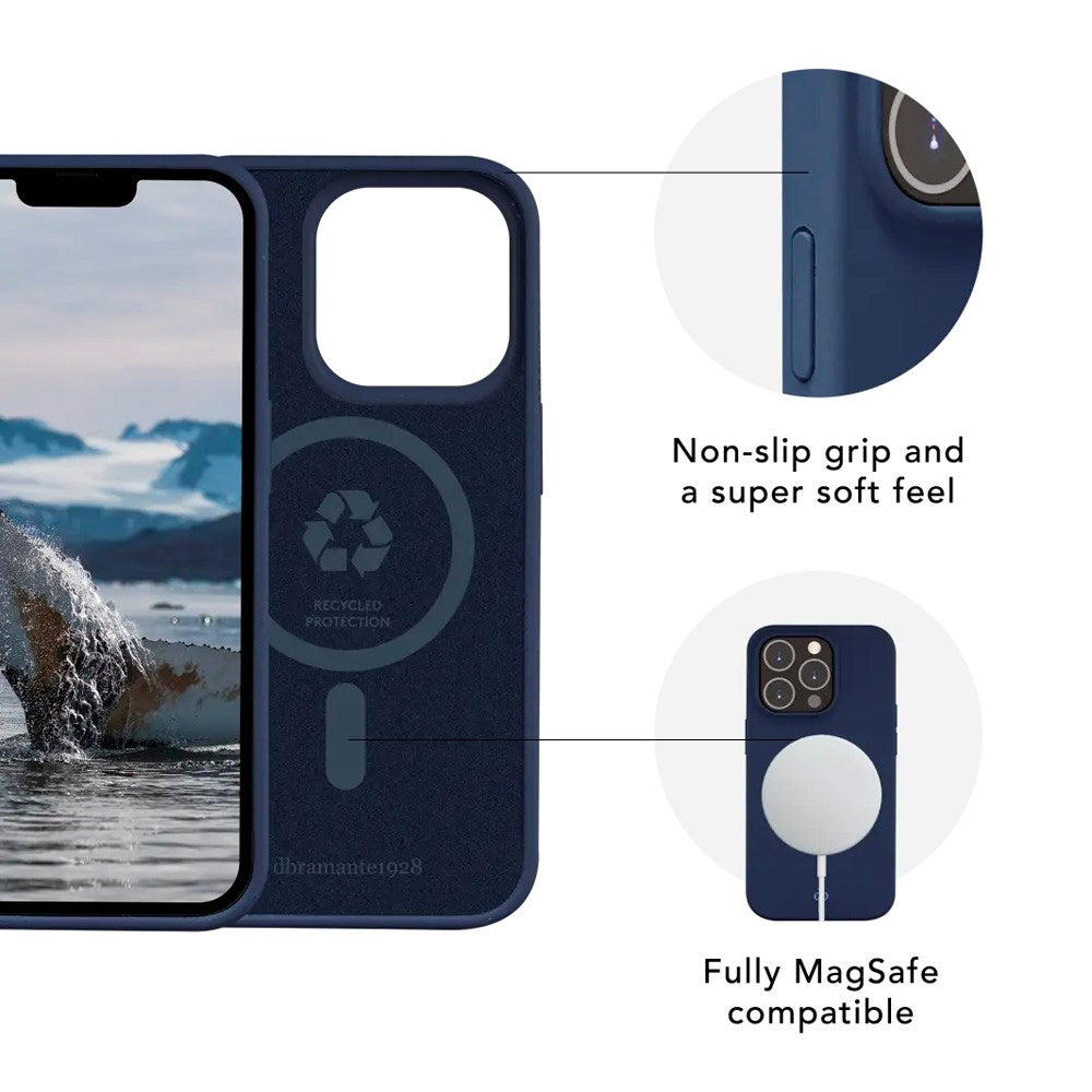 dbramante1928 iPhone 14 Pro Pro Monaco Deksel - 100% Resirkulert Plast - Pacific Blue