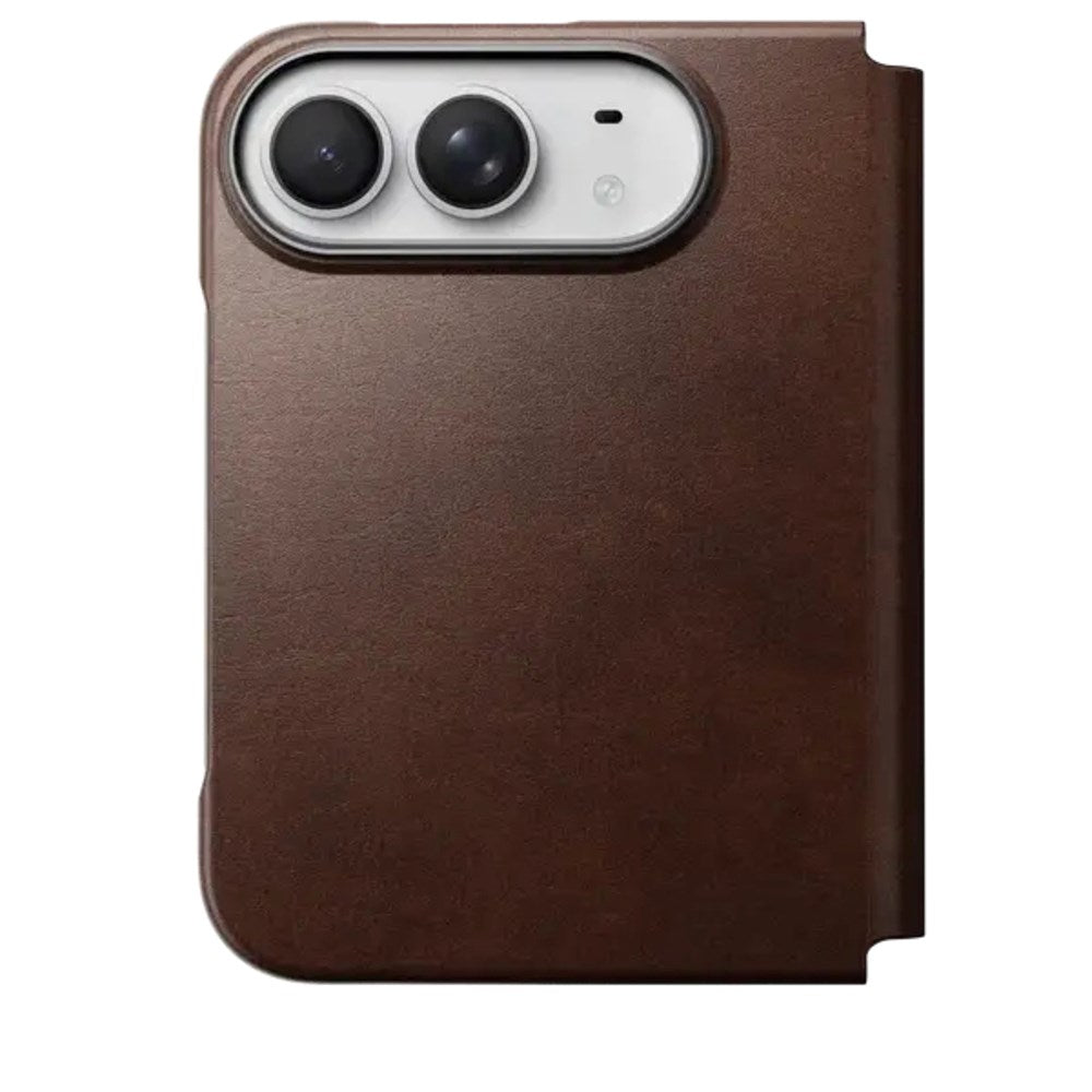 iPhone Duo Nomad Traditional Horween Leather Folio Deksel - MagSafe Kompatibel - Rustic Brown
