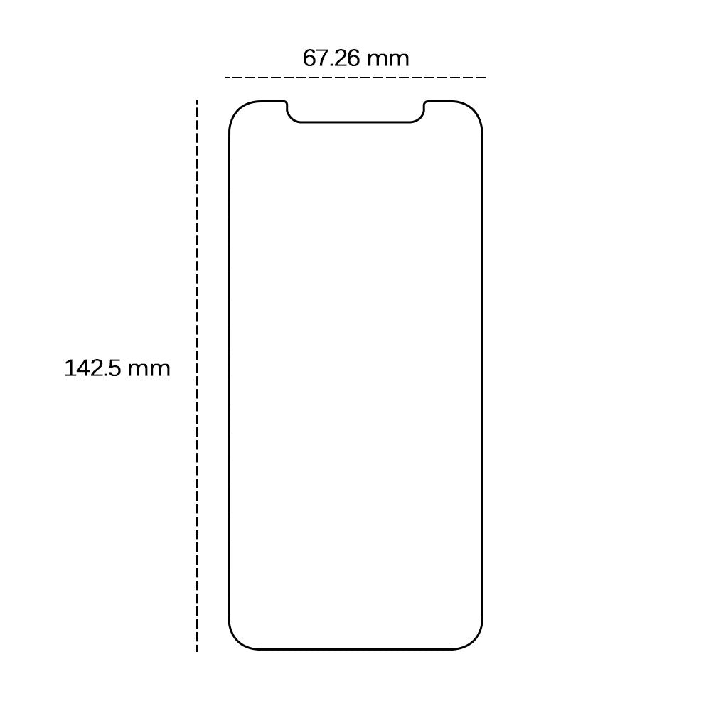 iPhone 12 / 12 Pro TFO Skjermbeskytter - Gjennomsiktig