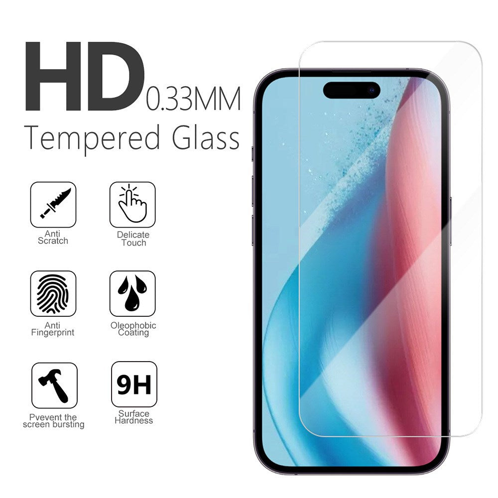 iPhone 17e / 16e / 14 / 13 / 13 Pro TFO 2.5D Premium Skjermbeskytter - Gjennomsiktig