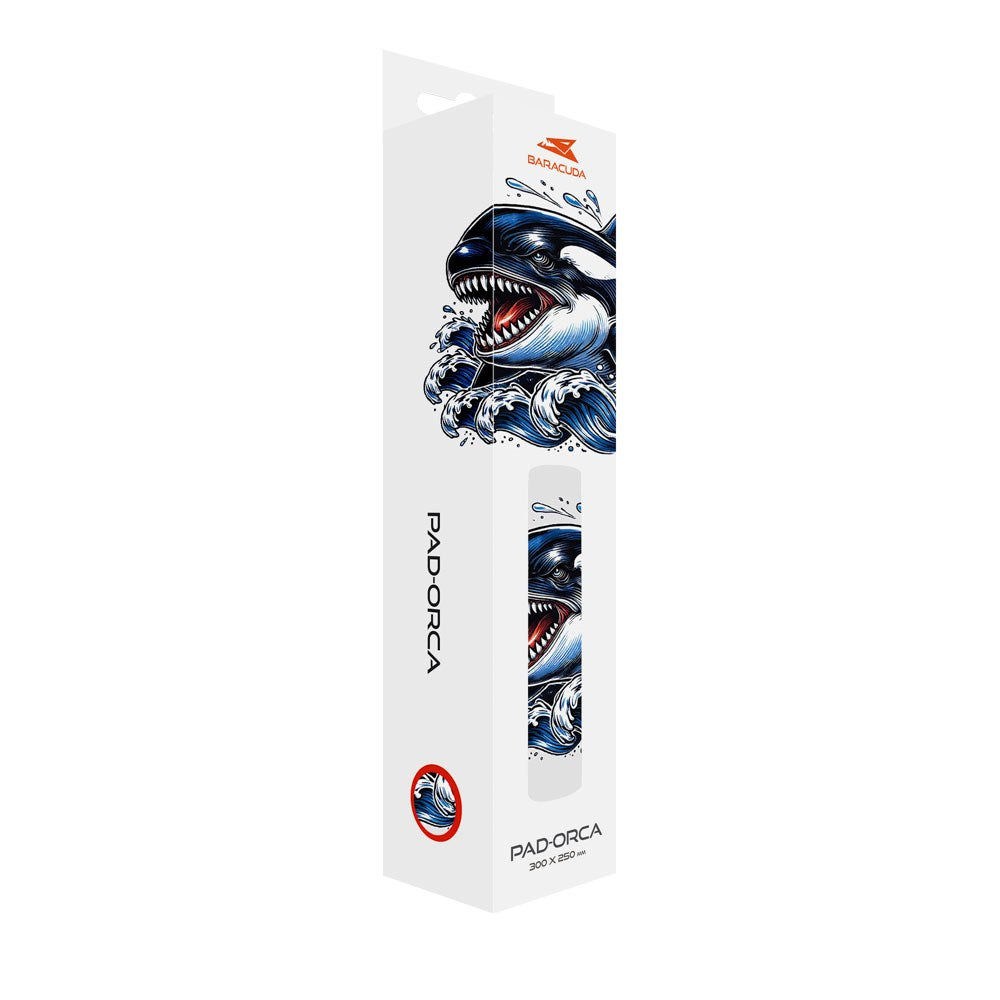 Baracuda ORCA M Gaming Musematte – 300 x 250 mm – Hvit