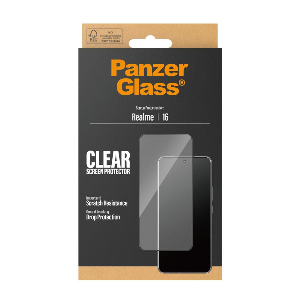Realme 16 PanzerGlass Skjermbeskyttelsesglass - Ultra Wide Fit med EasyAligner - Gjennomsiktig