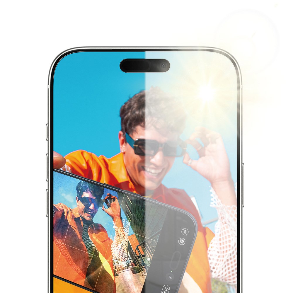 PanzerGlass iPhone 17 Pro Max Ultra Wide Fit Skjermbeskyttelse med EasyAligner - Anti-Reflective - Gjennomsiktig