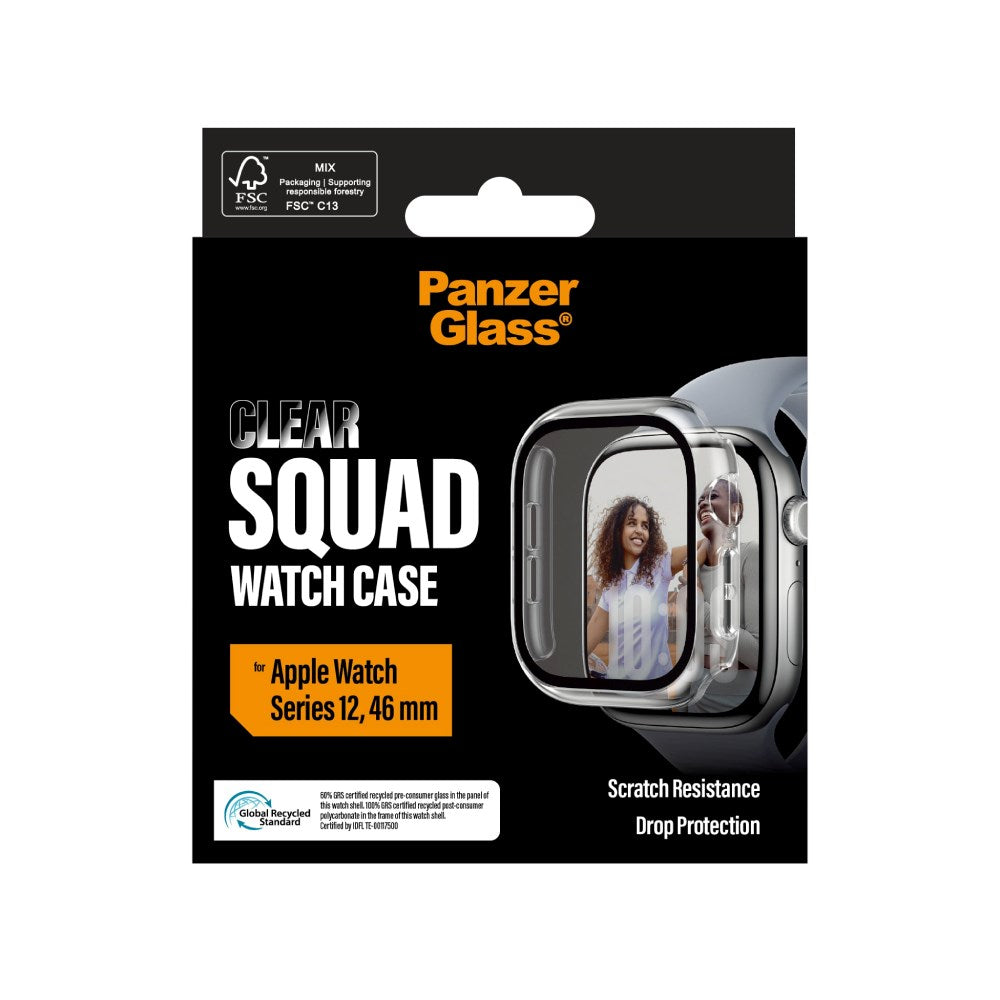 Apple Watch Series 12 (46mm) PanzerGlass Squad Deksel - Gjennomsiktig