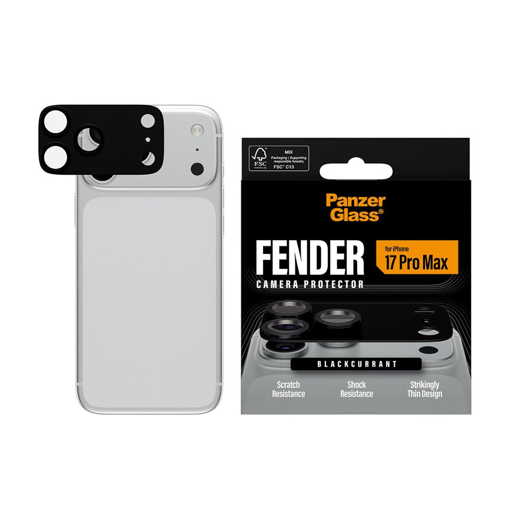 iPhone 17 Pro Max PanzerGlass FENDER Kameralinsebeskyttelse - Black