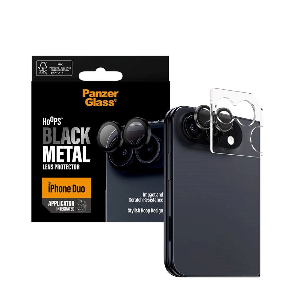 iPhone Duo PanzerGlass Hoops - Kamerabeskyttelse - Svart