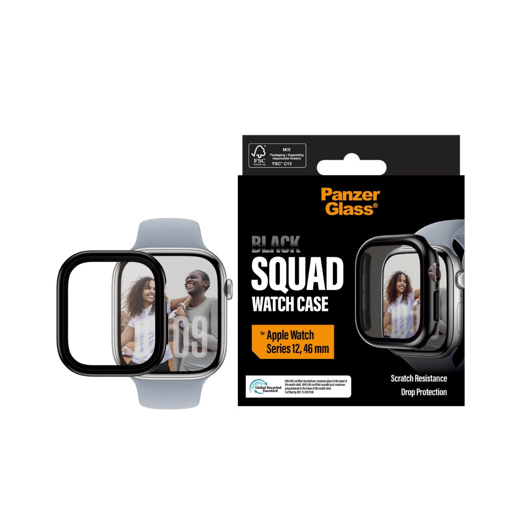 Apple Watch Series 12 (46mm) PanzerGlass Squad Deksel - Svart
