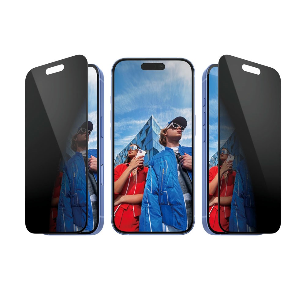 iPhone 16 / 15 PanzerGlass 2-Way Privacy Skjermbeskyttelse med FastFit In-A-Box - Gjennomsiktig