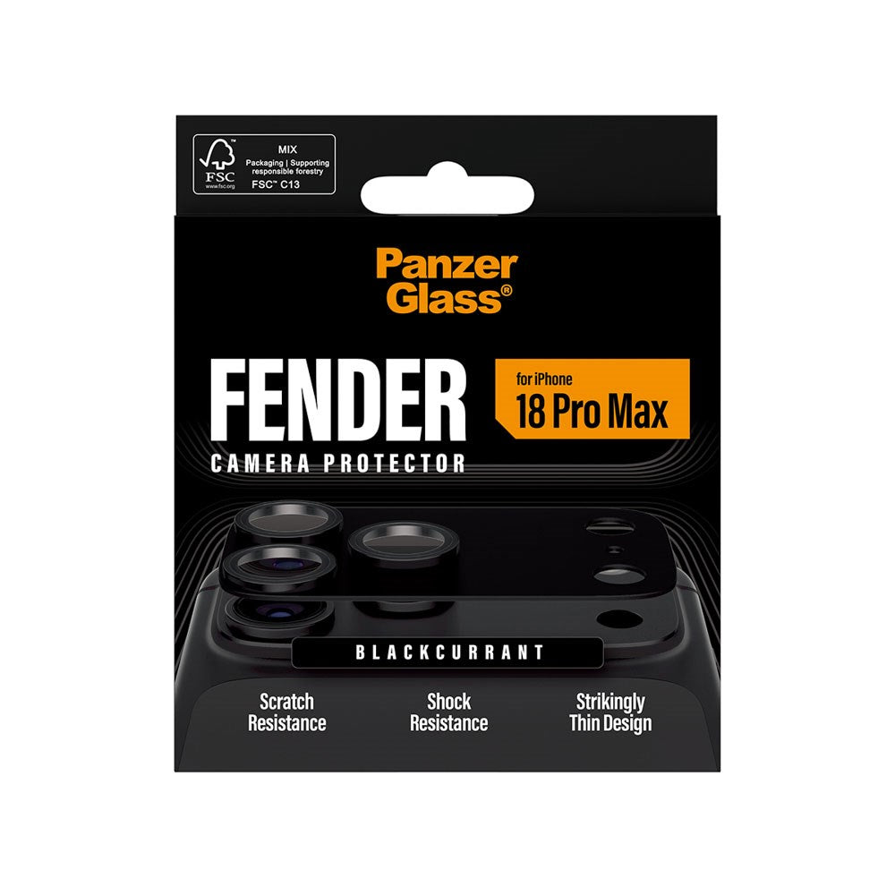 iPhone 18 Pro Max PanzerGlass FENDER Kameralinsebeskyttelse - Black Current