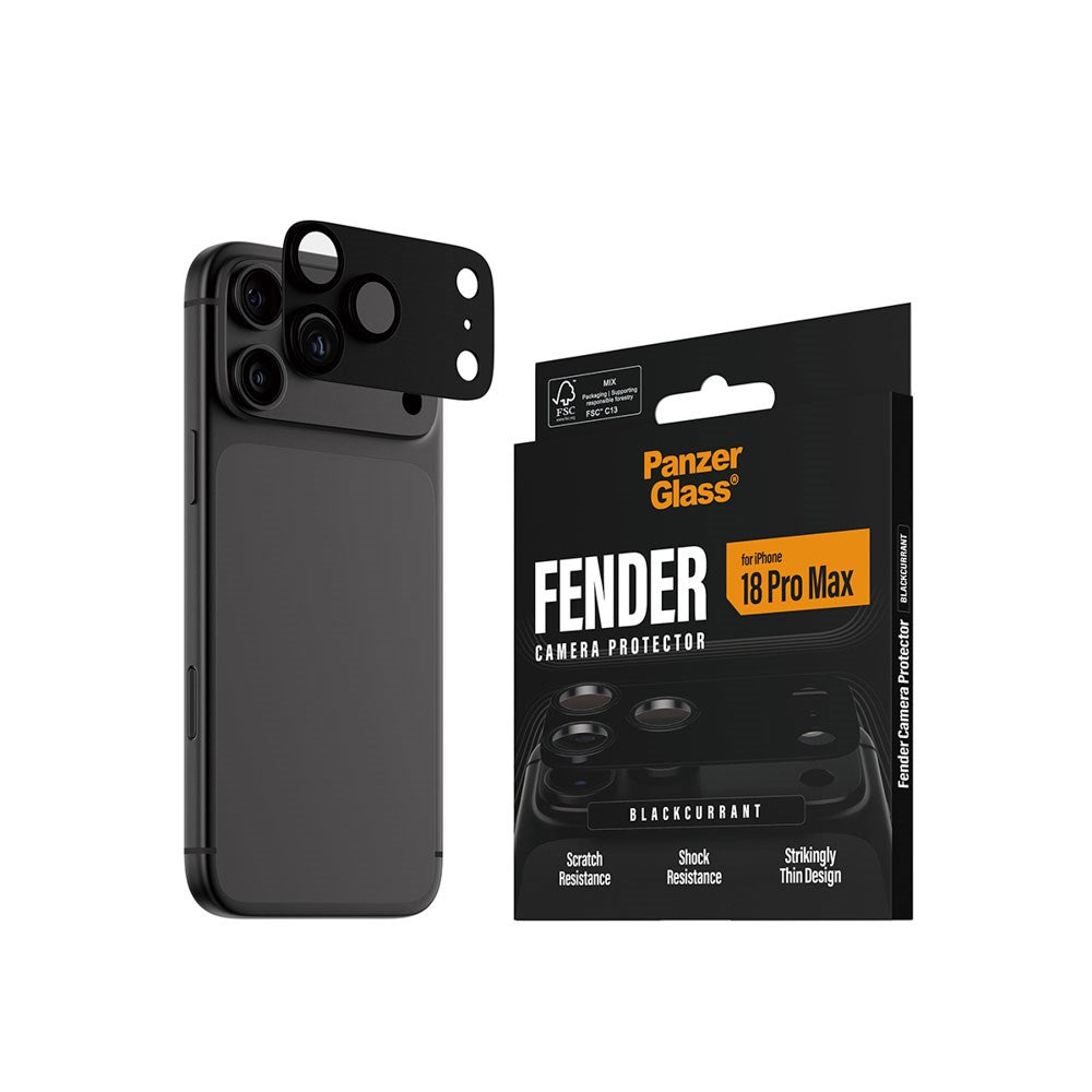 iPhone 18 Pro Max PanzerGlass FENDER Kameralinsebeskyttelse - Black Current