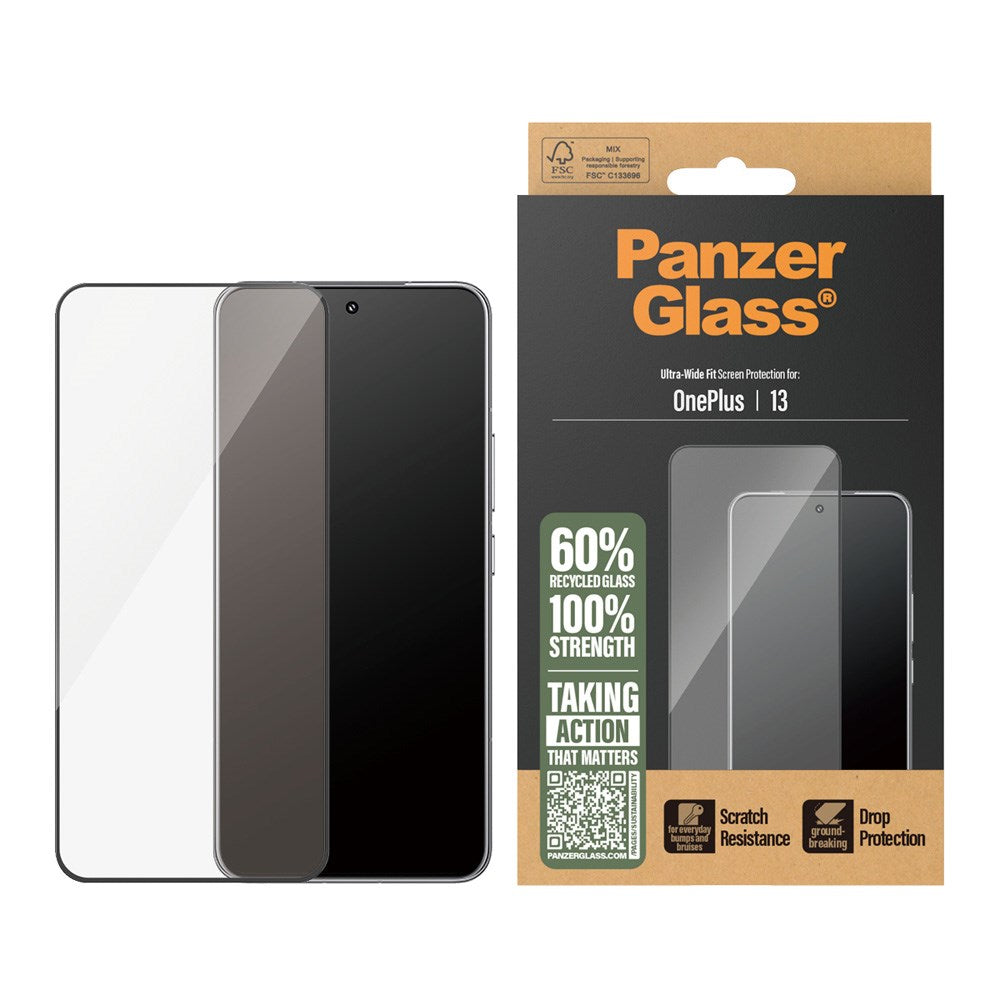 PanzerGlass® Skjermbeskytter - Ultra-Wide Fit for OnePlus 13 - Gjennomsiktig