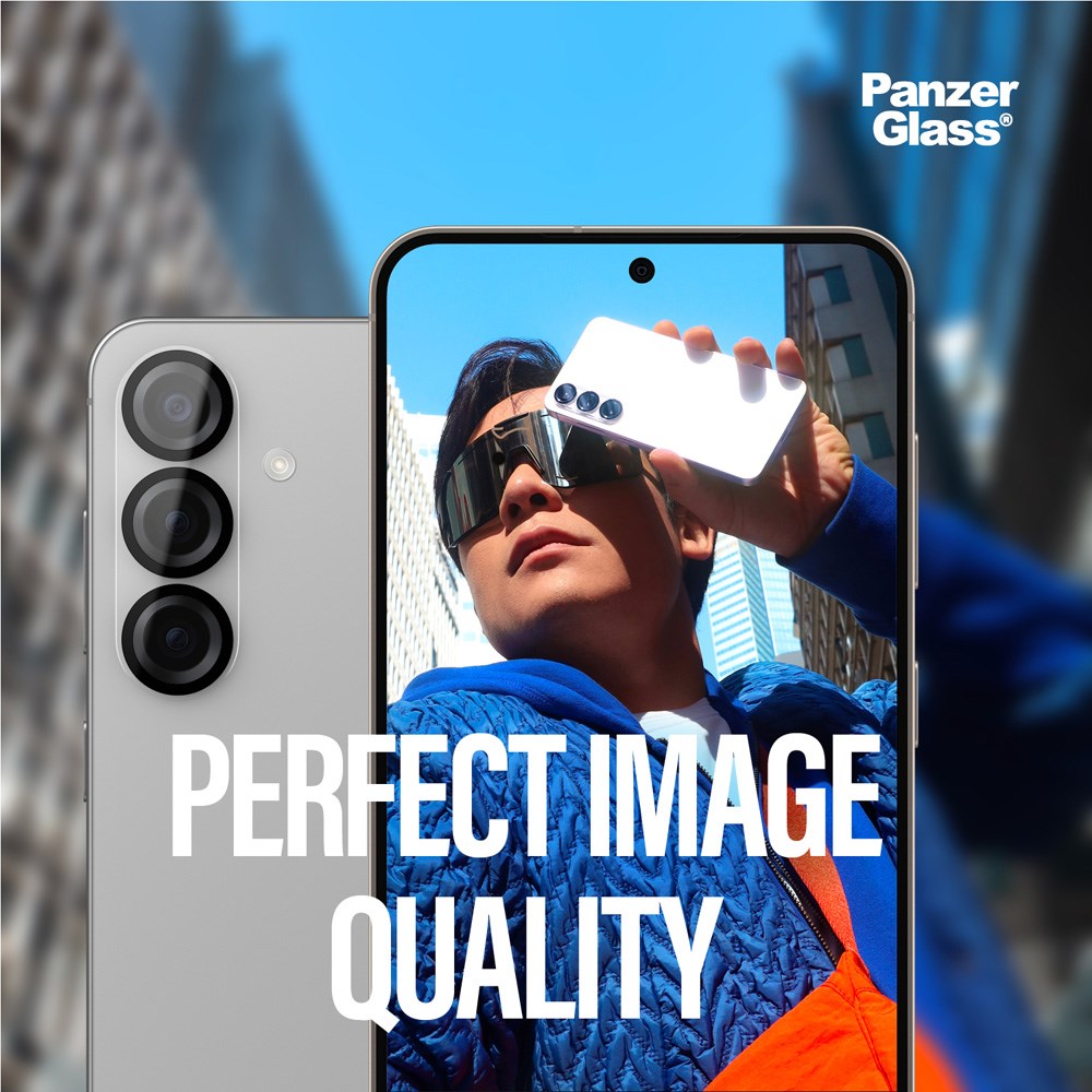 Samsung Galaxy S25+ (Plus) PanzerGlass PicturePerfect - Kamerabeskyttelse - Platinum Strength - Gjennomsiktig / Svart