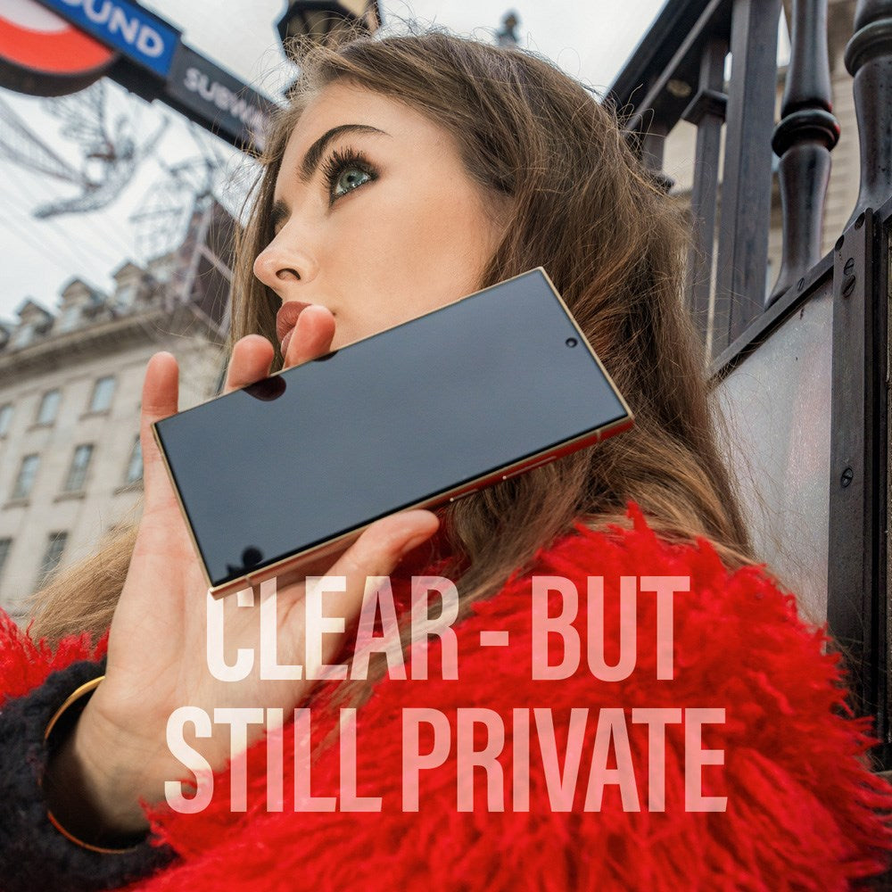 PanzerGlass Samsung Galaxy S25 Ultra - Ultra-Wide Fit Skjermbeskyttelsesglass - Privacy Funksjon - Gjennomsiktig