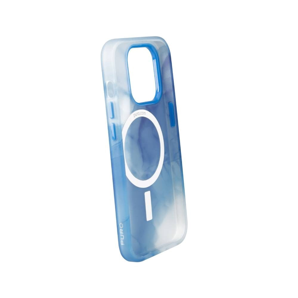 iPhone 15 Puro AQUA Fleksibelt Plastdeksel - MagSafe Kompatibelt - Blå