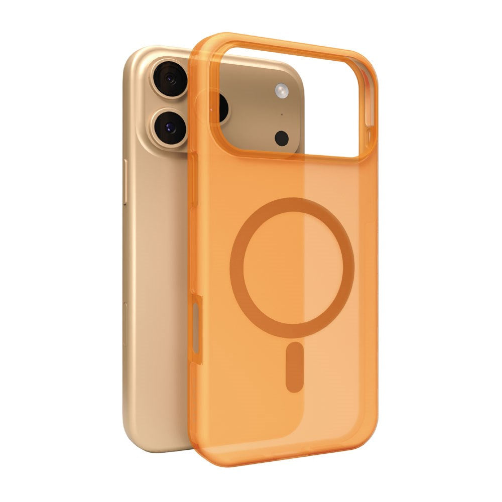 iPhone 17 Pro Max PURO DAYLIGHT Silikon Deksel - MagSafe Kompatibel - Gjennomsiktig / Oransje
