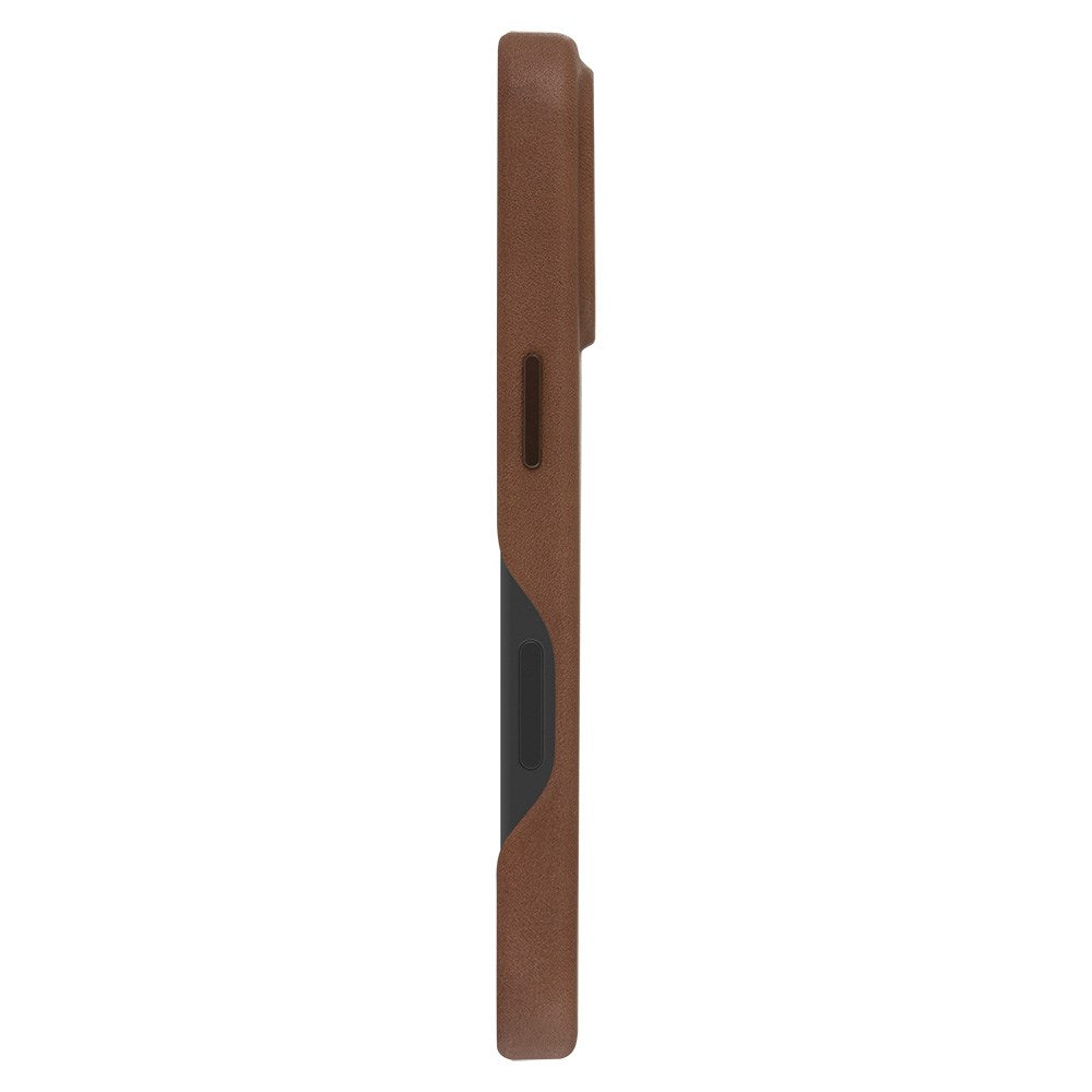 Dbramante1928 iPhone 16 Pro Roskilde Deksel - 100 % Ekte Skinn - MagSafe-Kompatibel - Dark Tan