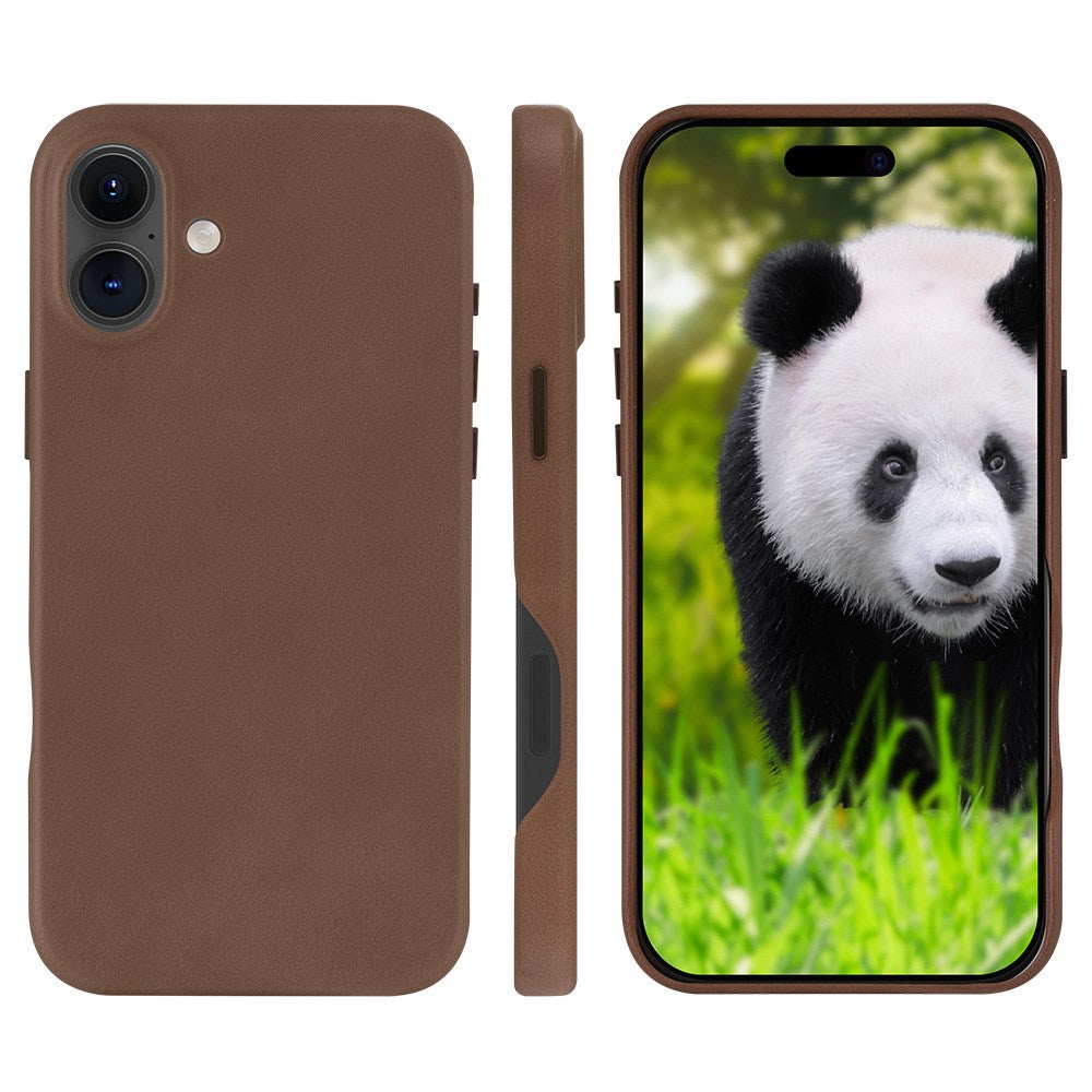 Dbramante1928 iPhone 16 Plus Roskilde Deksel - 100 % Ekte Skinn - MagSafe-Kompatibel - Dark Tan