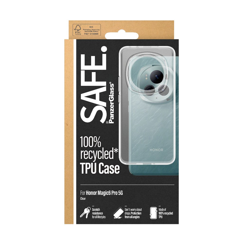 Honor Magic6 Pro Safe By PanzerGlass® Fleksibelt Plast Deksel - Gjennomsiktig