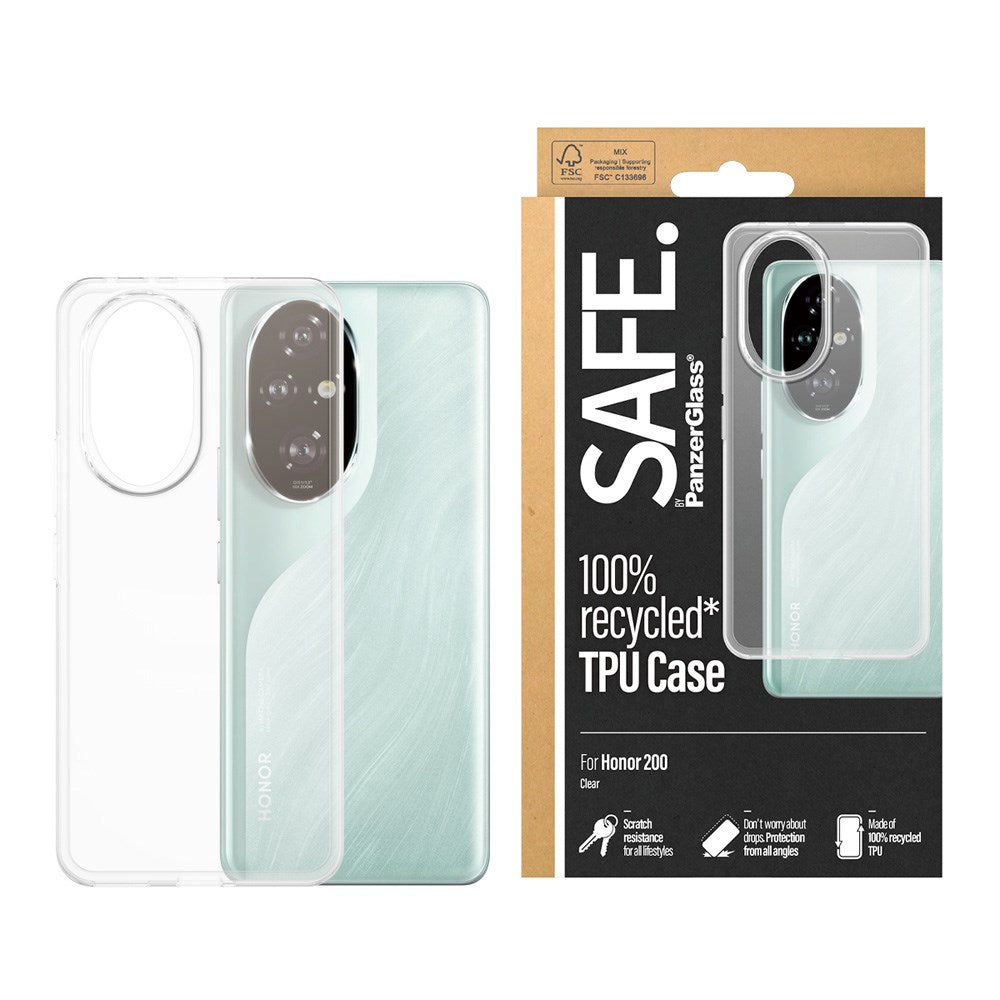 Honor 200 Safe By PanzerGlass® Fleksibelt Plast Deksel - Gjennomsiktig