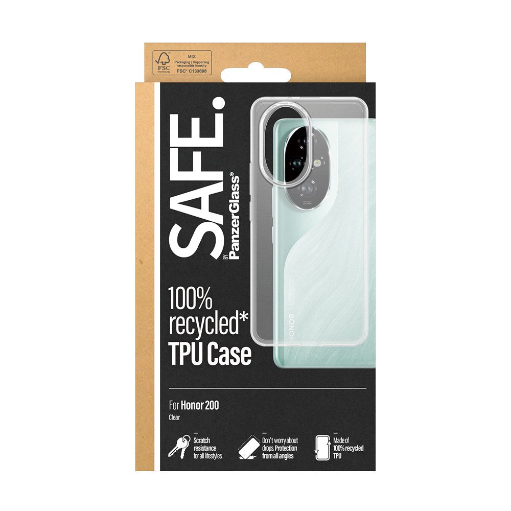 Honor 200 Safe By PanzerGlass® Fleksibelt Plast Deksel - Gjennomsiktig
