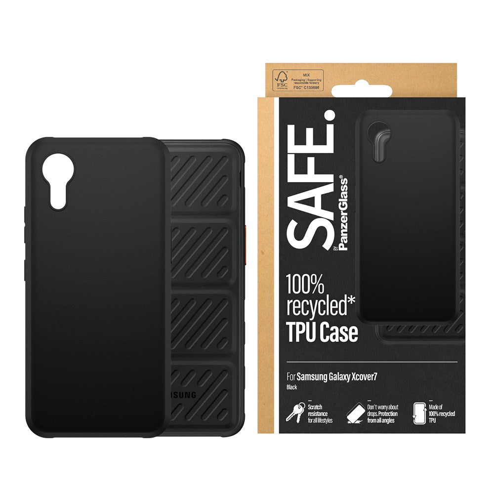 Samsung Galaxy Xcover 7 SAFE by PanzerGlass® Robust Plast Deksel - Svart