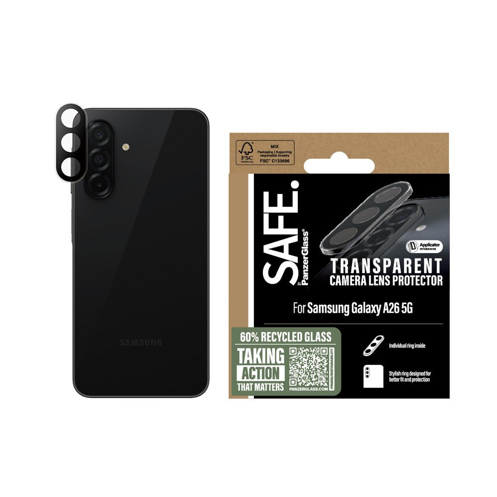 Samsung Galaxy A26 (5G) Safe By PanzerGlass Kamerabeskyttelse - Resirkulert glass - Gjennomsiktig