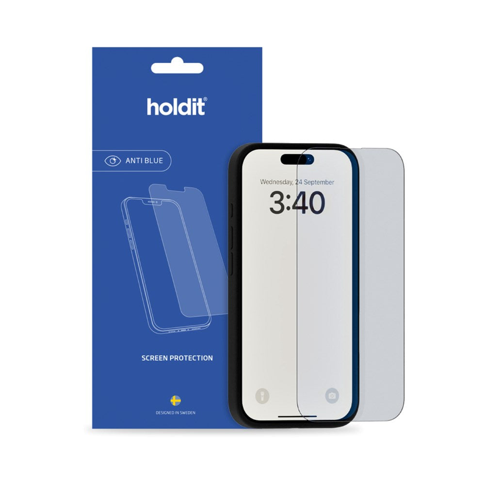 iPhone 16 / 15 / 15 Pro Holdit Skjermbeskytter Herdet Glass - Case Friendly - Gjennomsiktig