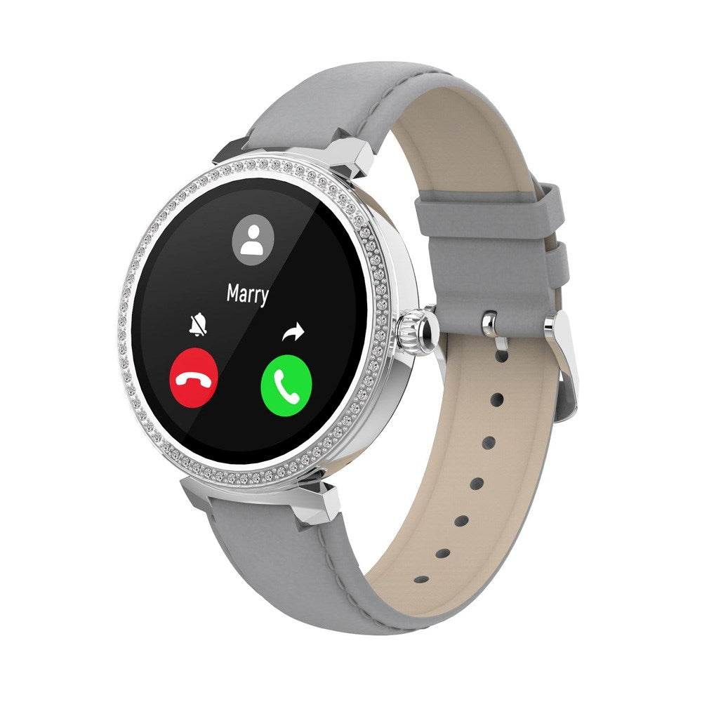 Denver SWC-342 Bluetooth Smartklokke med Helse- & Fitnesssporing - Kunstskinnrem - Sølv