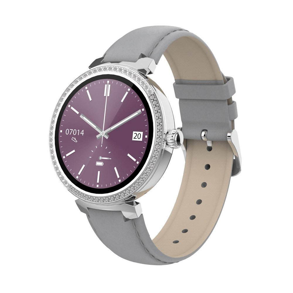 Denver SWC-342 Bluetooth Smartklokke med Helse- & Fitnesssporing - Kunstskinnrem - Sølv