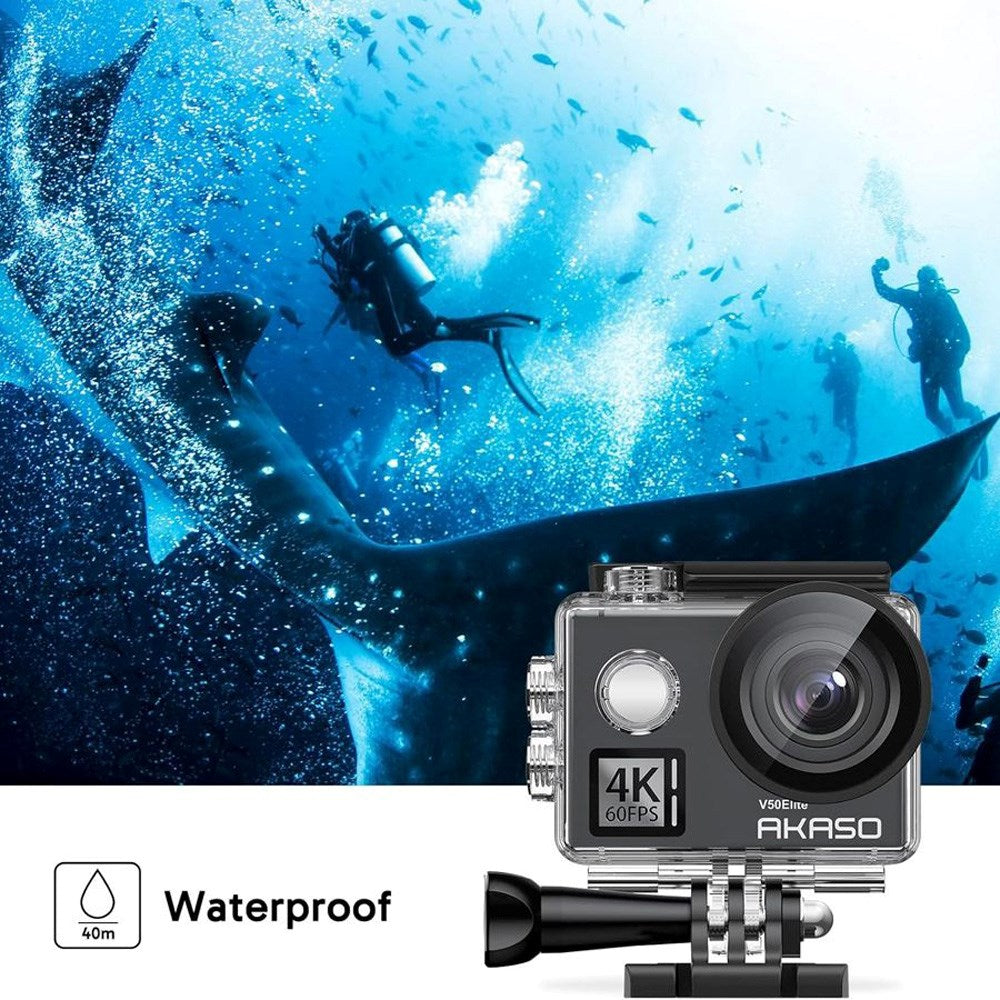 AKASO V50 Elite 4K UHD 60FPS Action Kamera - Svart