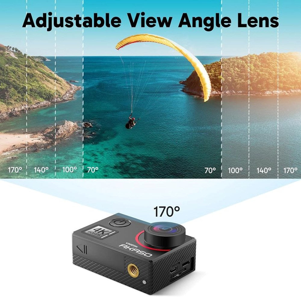 AKASO V50 Elite 4K UHD 60FPS Action Kamera - Svart