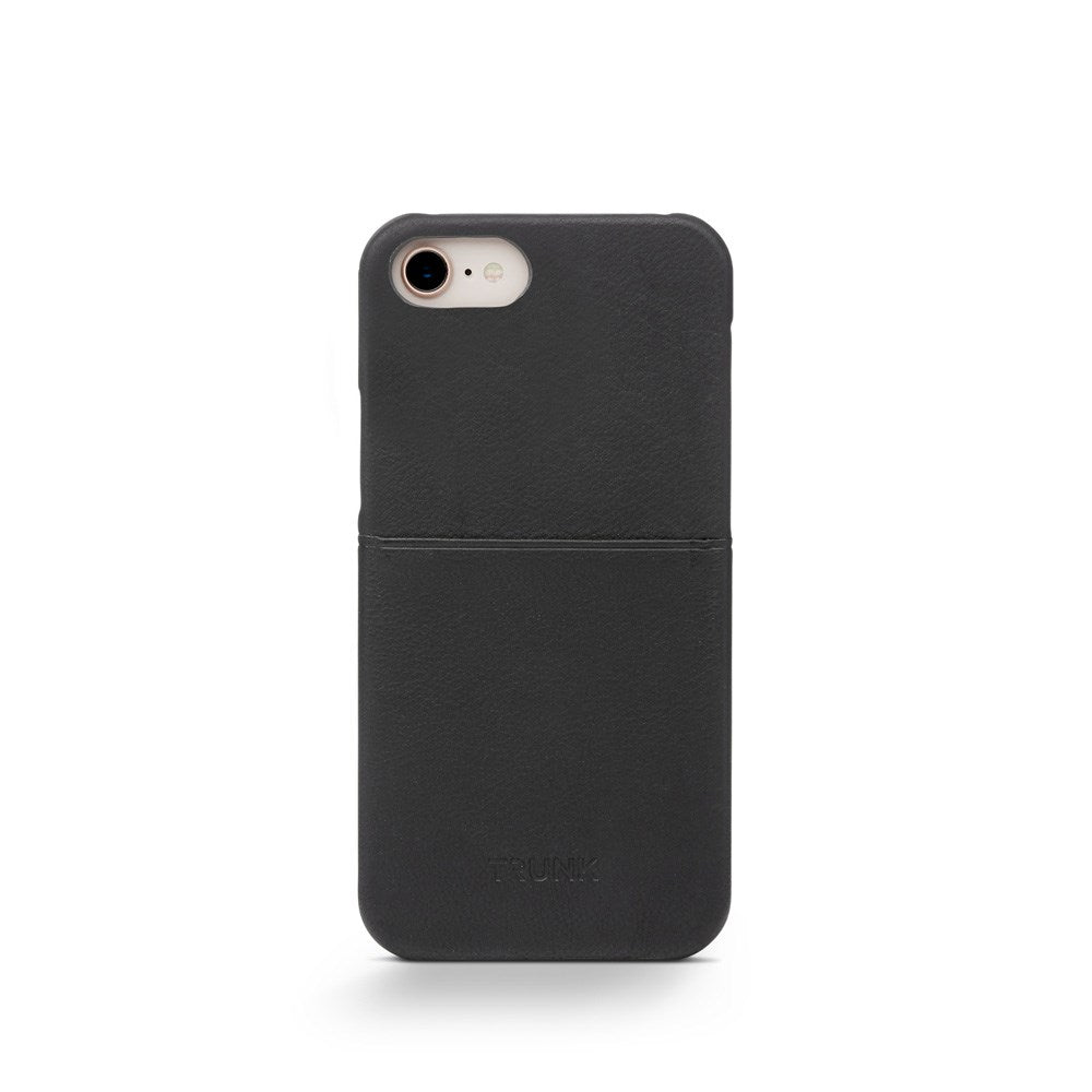 Trunk iPhone 11 Pro / XS / X Ekte Skinn Deksel med Kortlomme - Svart