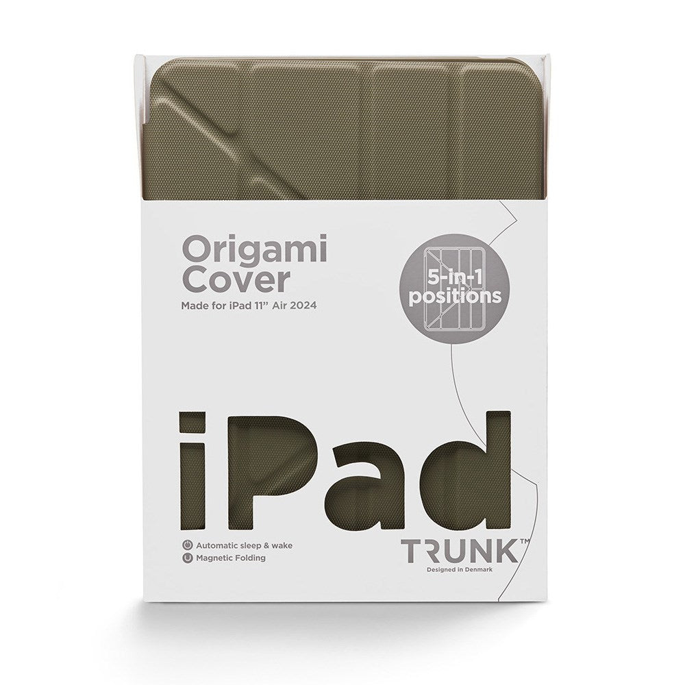 Trunk iPad Air 11" (2026 / 2025 / 2024) Origami Flip Deksel - Dark Olive