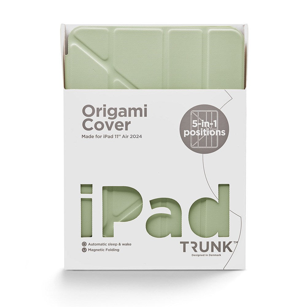 Trunk iPad Air 11" (2026 / 2025 / 2024) Origami Flip Deksel - Lime Swirl