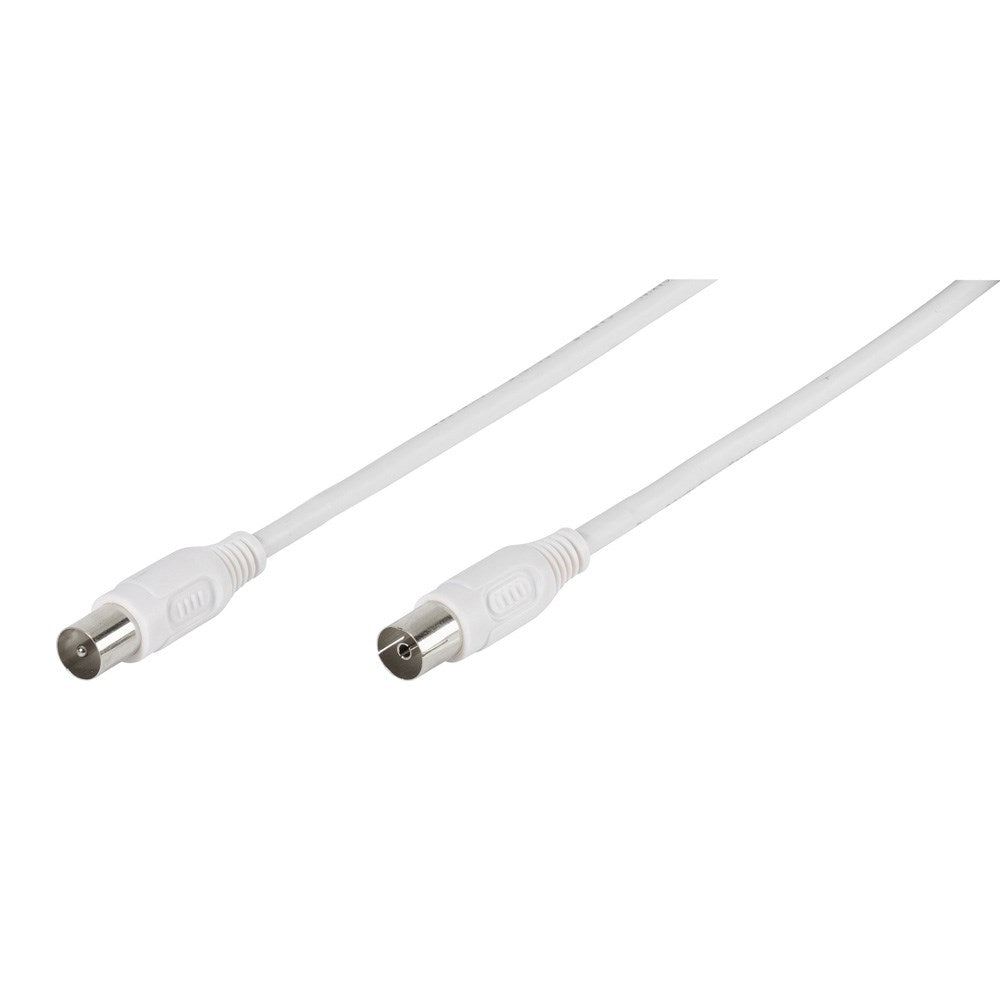 Antennekabel Koaksial 90DB F-M - 3m Hvit