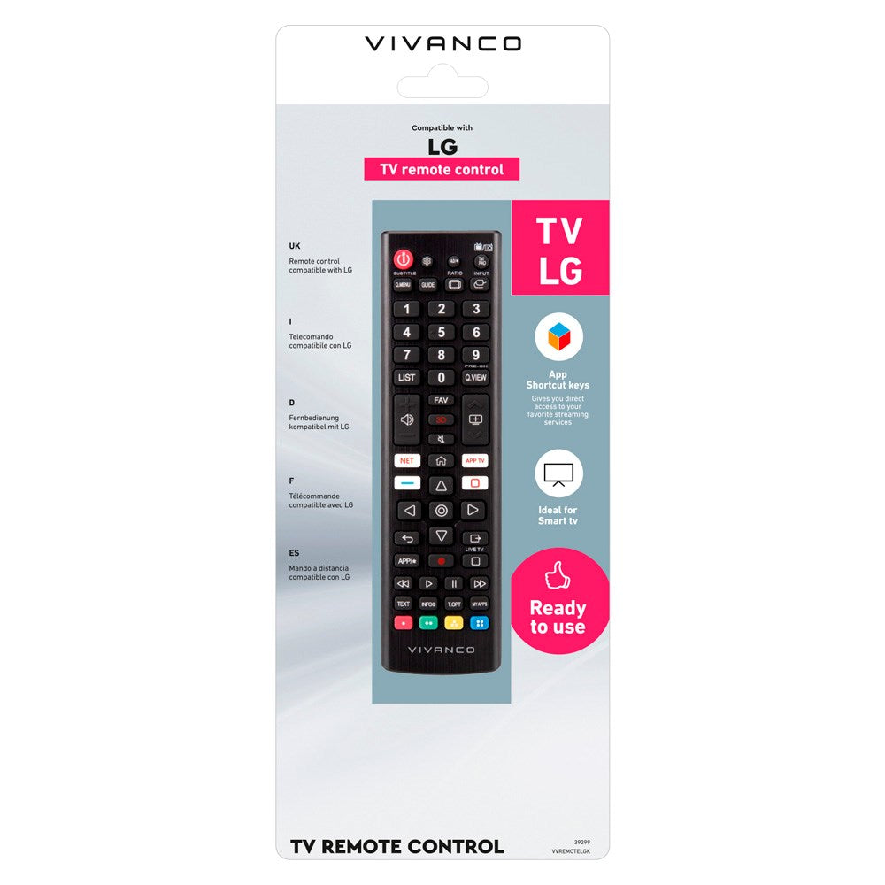 Vivanco LG Fjernkontroll for TV - Svart
