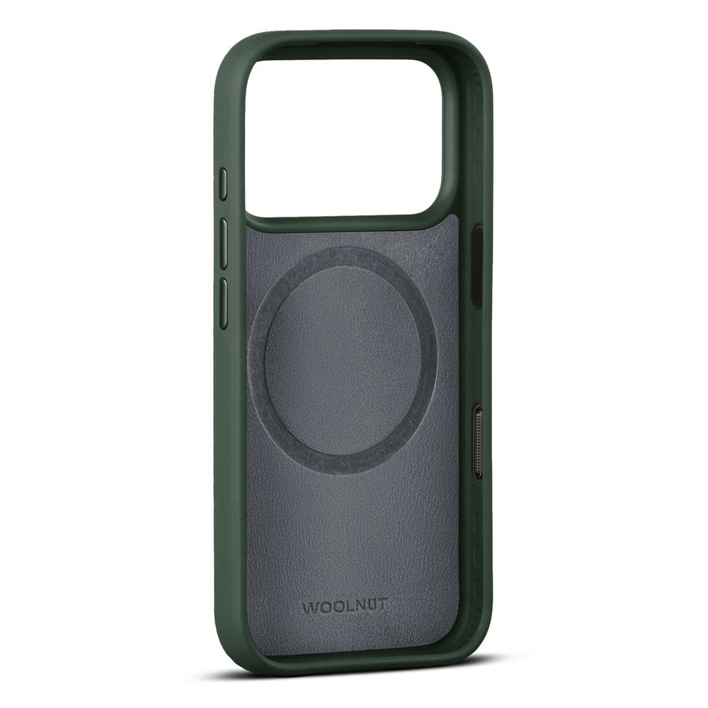 WOOLNUT iPhone 17 Pro Ekte Skinn Deksel - MagSafe Kompatibel - Grønn