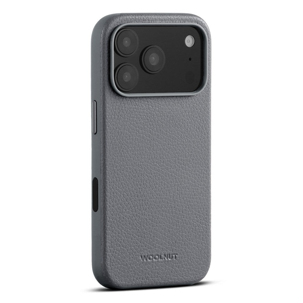 WOOLNUT iPhone 17 Pro Ekte Skinn Deksel - MagSafe Kompatibel - Grå