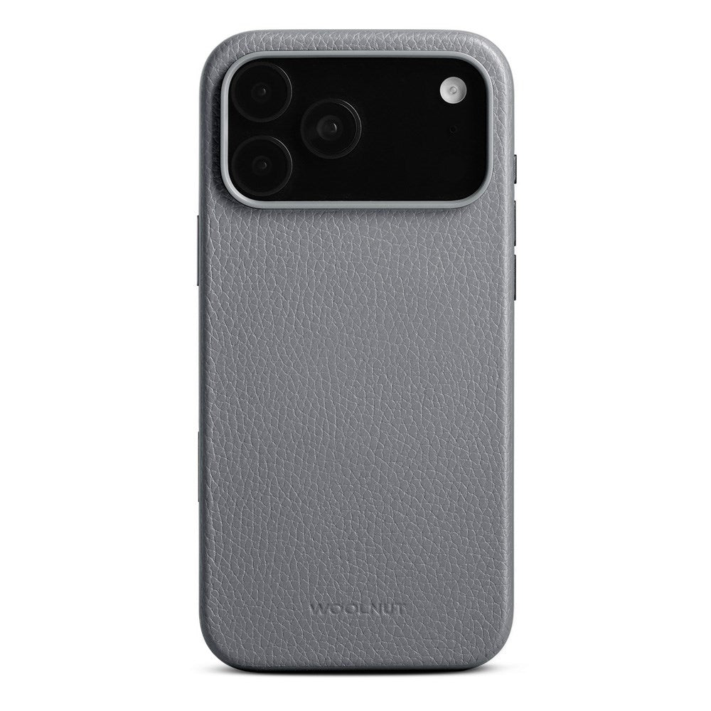 WOOLNUT iPhone 17 Pro Max Ekte Skinn Deksel - MagSafe Kompatibel - Grå