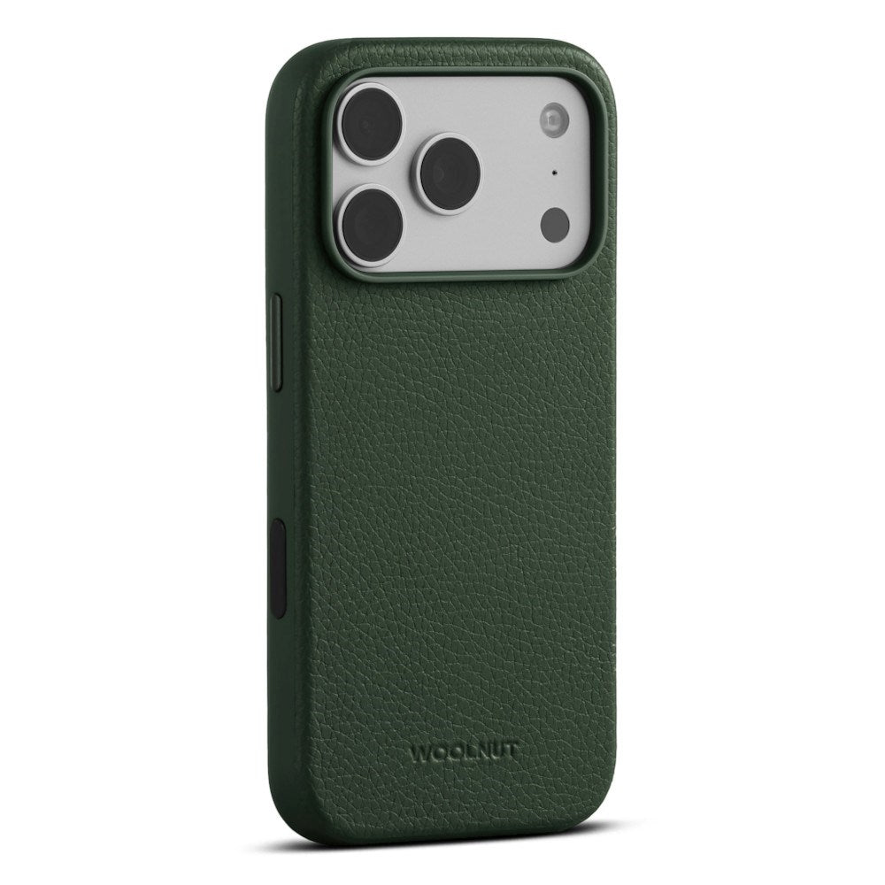 iPhone 18 Pro WOOLNUT Ekte Skinn Deksel - MagSafe Kompatibel - Grønn