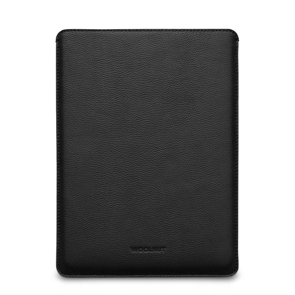 Woolnut MacBook Pro 14" M5/M4/M3/M2/M1 (2026-2021) Ekte Skinn Folio Sleeve - 24.5 x 33 cm - Svart